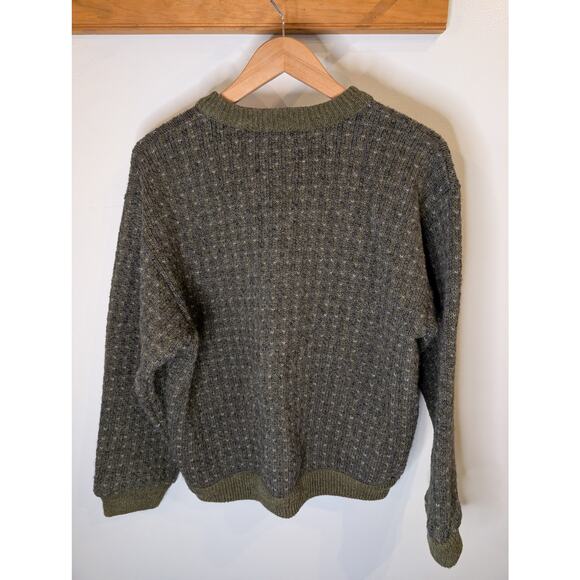 L.L.Bean Vintage Wool Cardigan Pewter Toggle Grandmacore Norway Small - Picture 6 of 6